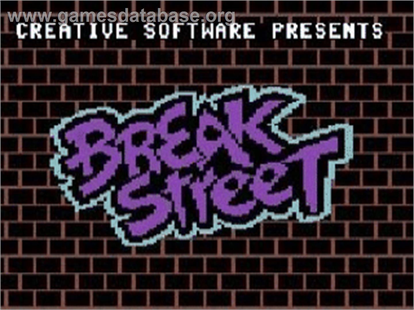 Break Street - Commodore 64 - Artwork - Title Screen
