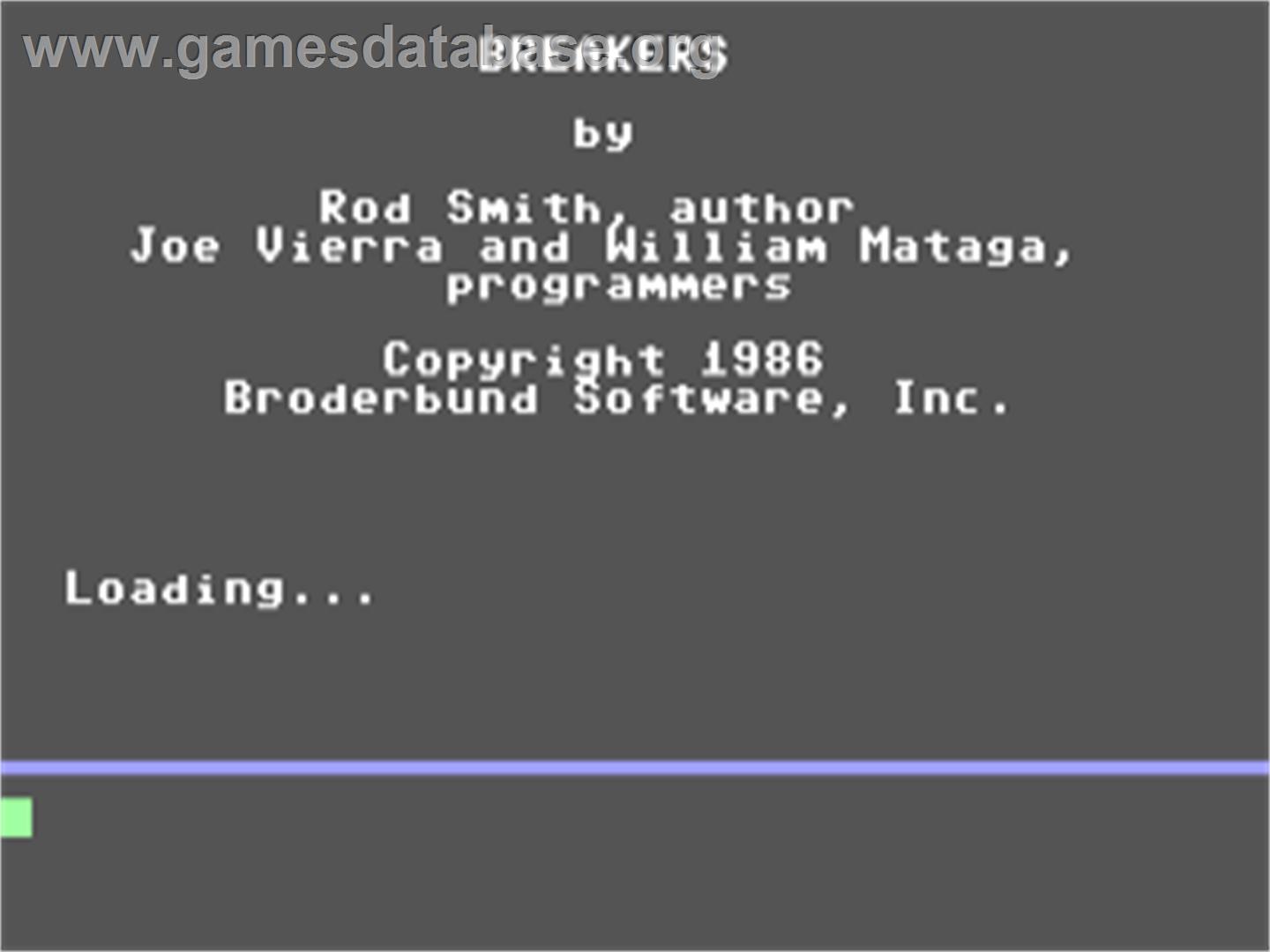 Breakers - Commodore 64 - Artwork - Title Screen