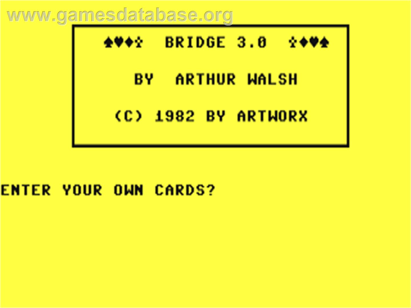 Bridge 3.0 - Commodore 64 - Artwork - Title Screen