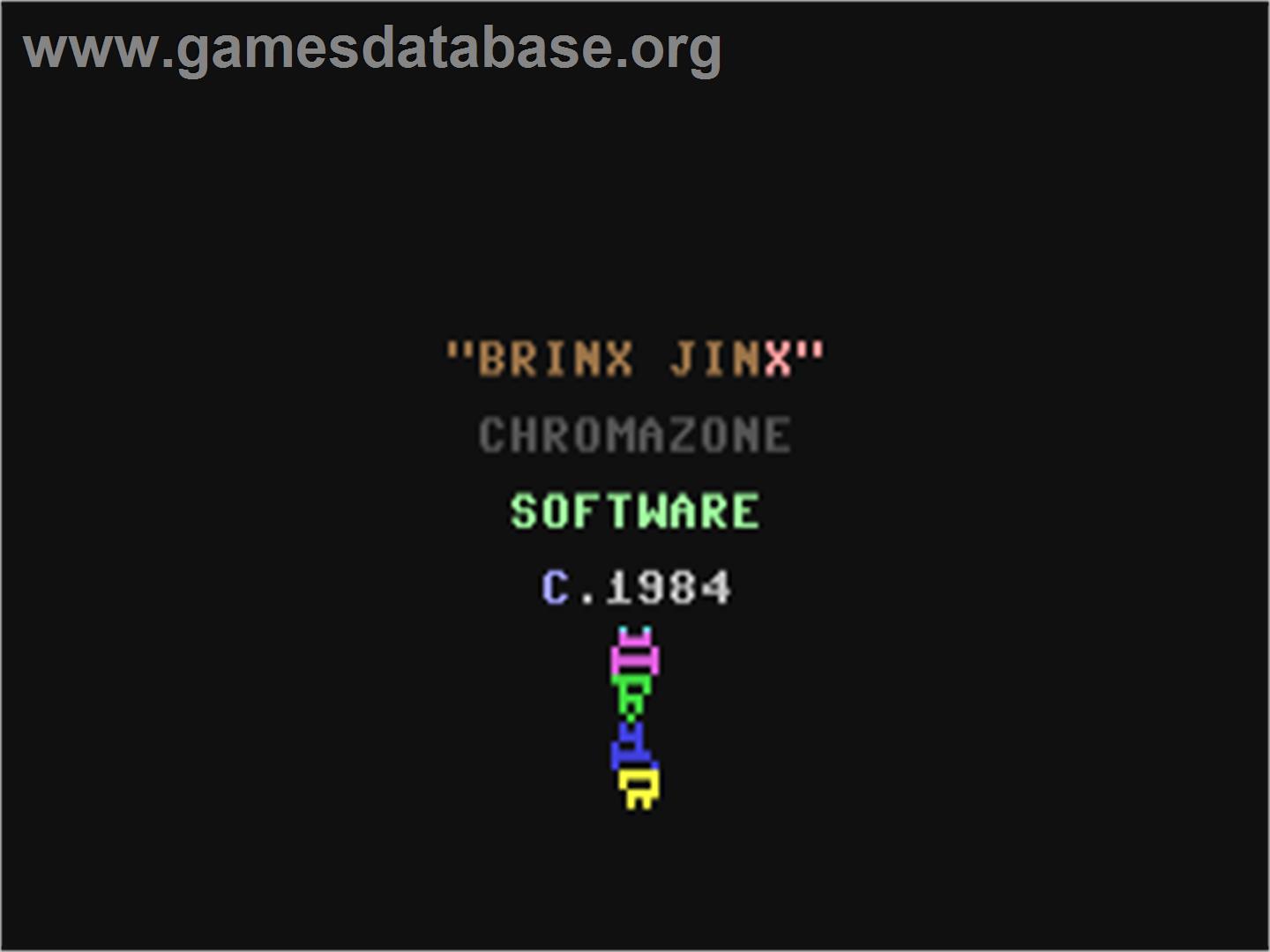 Brinx Jinx - Commodore 64 - Artwork - Title Screen