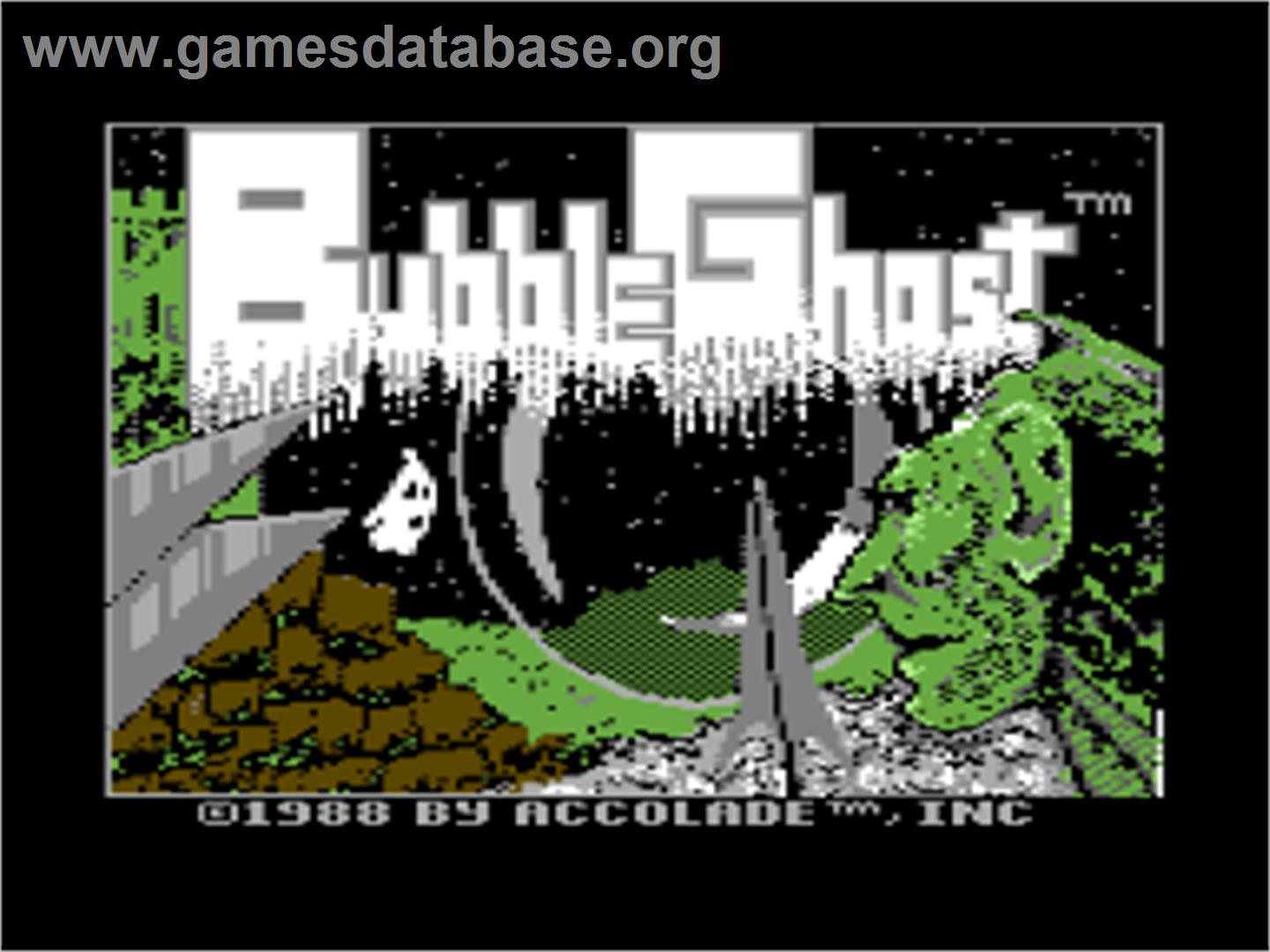 Bubble Ghost - Commodore 64 - Artwork - Title Screen