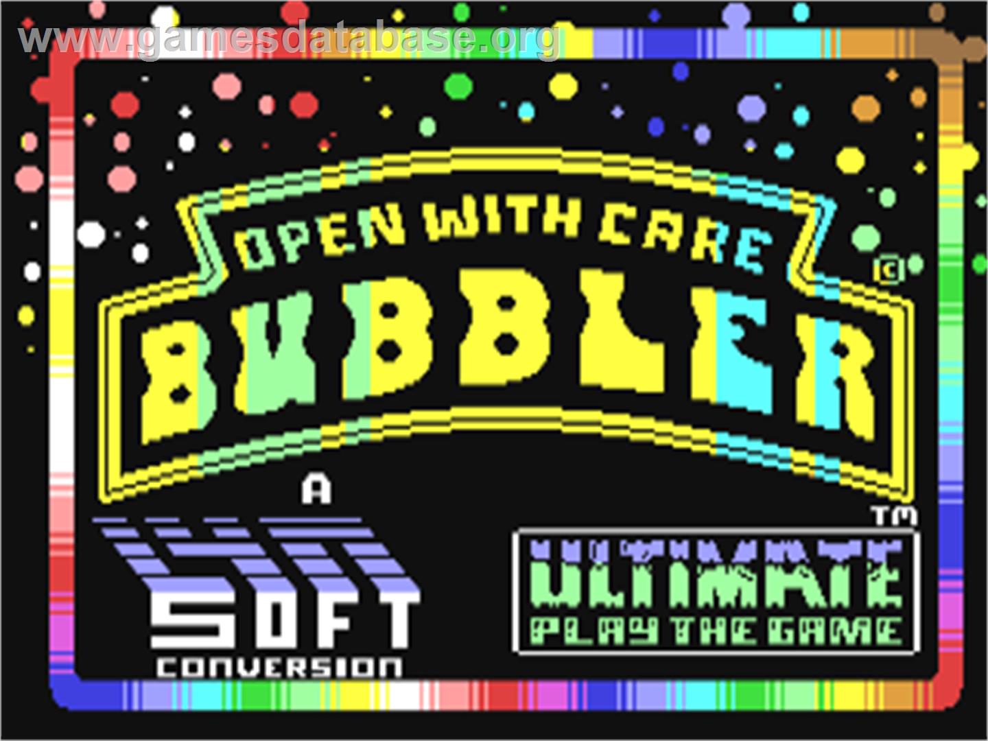 Bubbler - Commodore 64 - Artwork - Title Screen