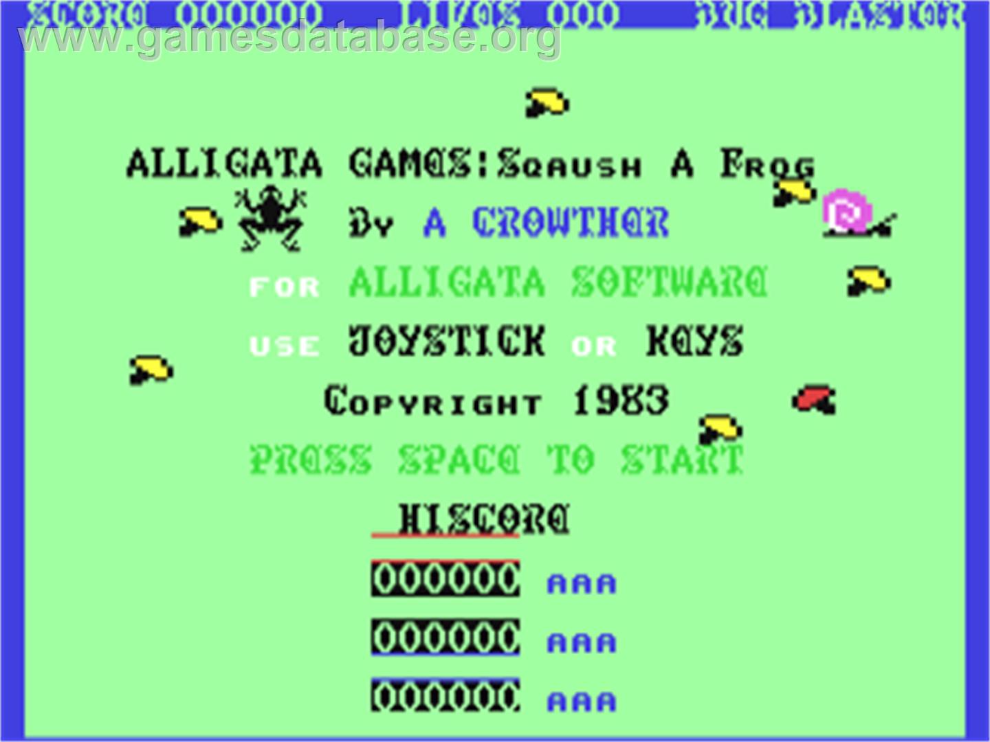 Bug Blaster - Commodore 64 - Artwork - Title Screen