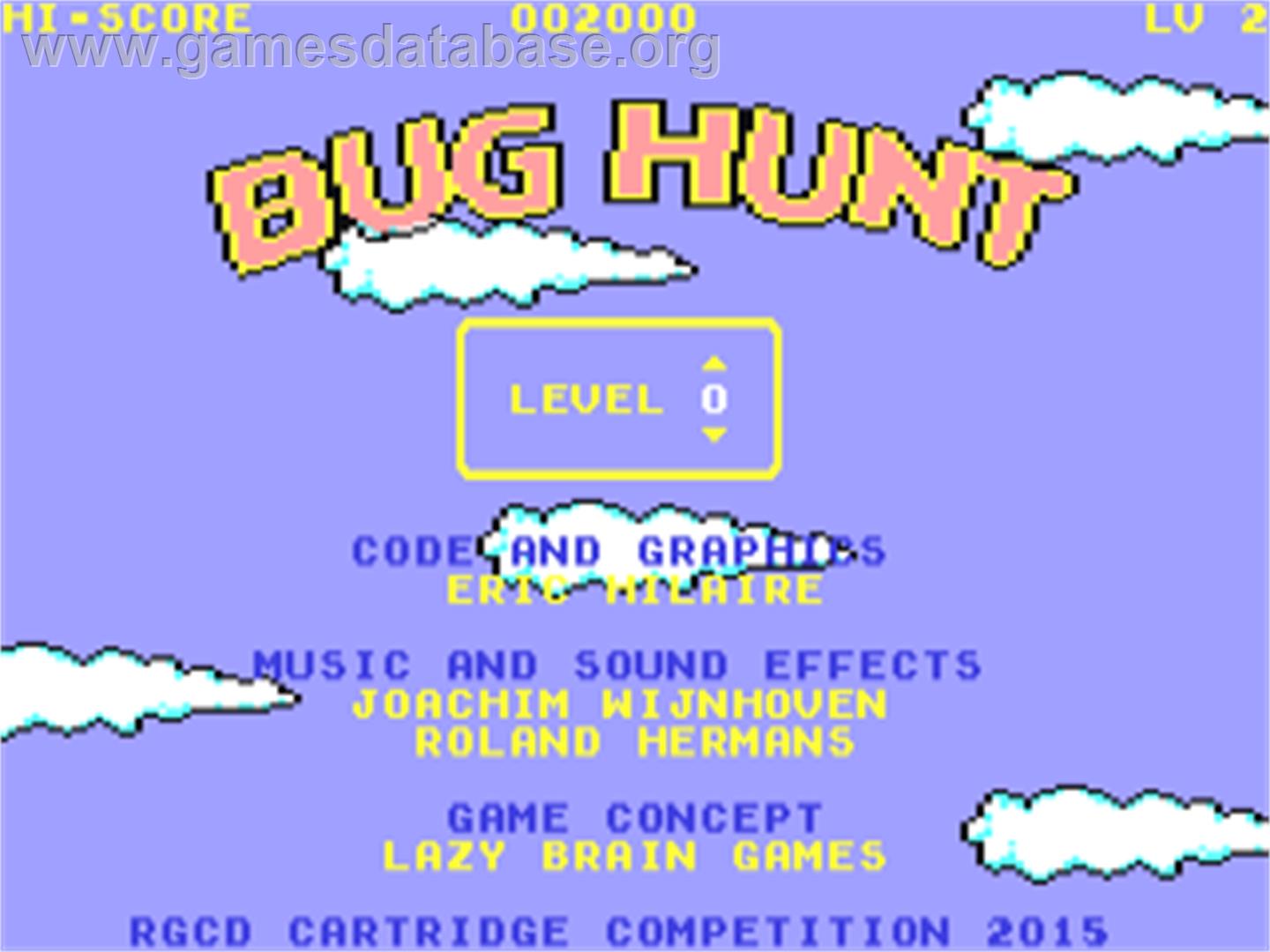 Bug Hunt - Commodore 64 - Artwork - Title Screen