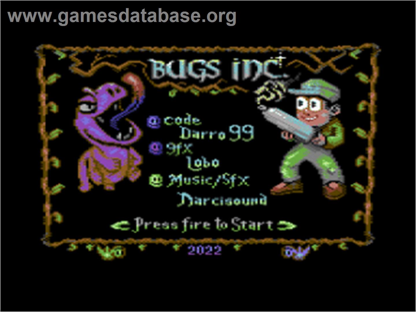 Bugs Inc. - Commodore 64 - Artwork - Title Screen
