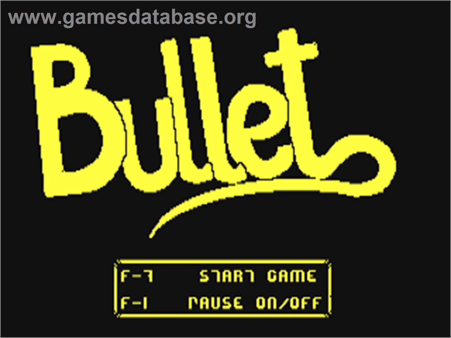 Bullet - Commodore 64 - Artwork - Title Screen