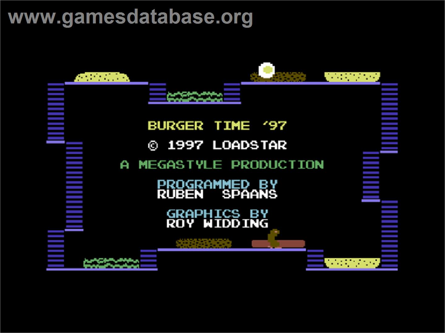 Burger Time '97 - Commodore 64 - Artwork - Title Screen