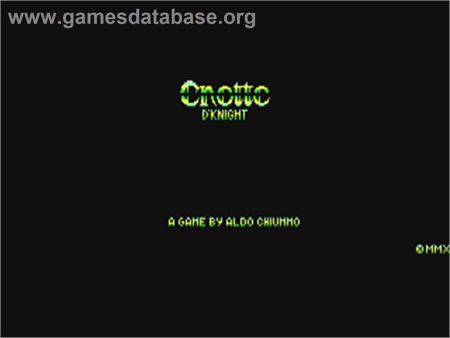 C'notte D'knight - Commodore 64 - Artwork - Title Screen