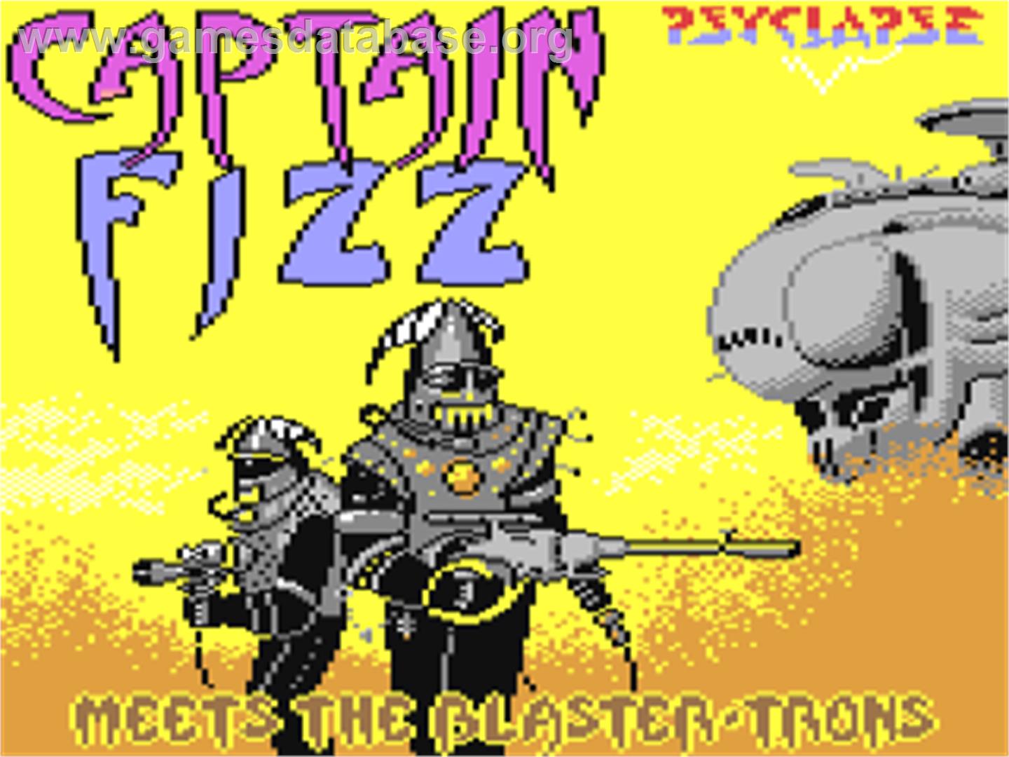 Captain Fizz Meets the Blaster-Trons - Commodore 64 - Artwork - Title Screen
