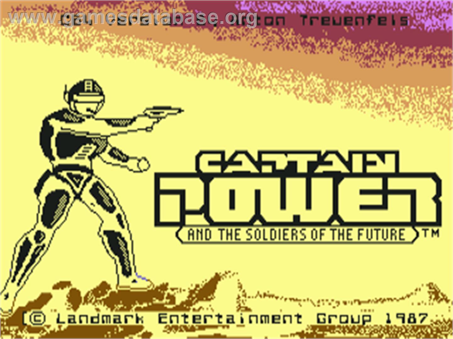 Captain Power and the Soldiers of the Future - Commodore 64 - Artwork - Title Screen