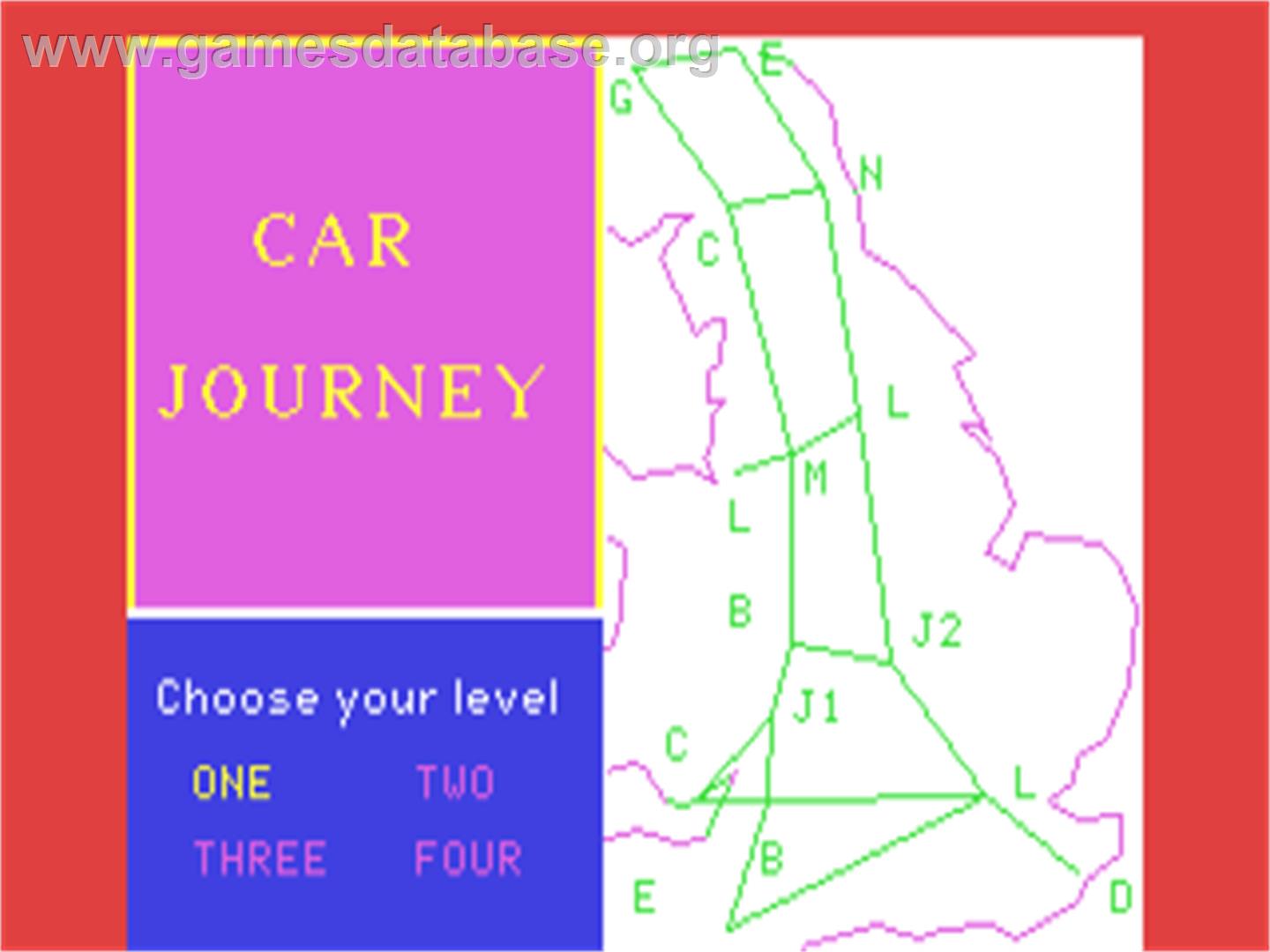 Car Journey - Commodore 64 - Artwork - Title Screen