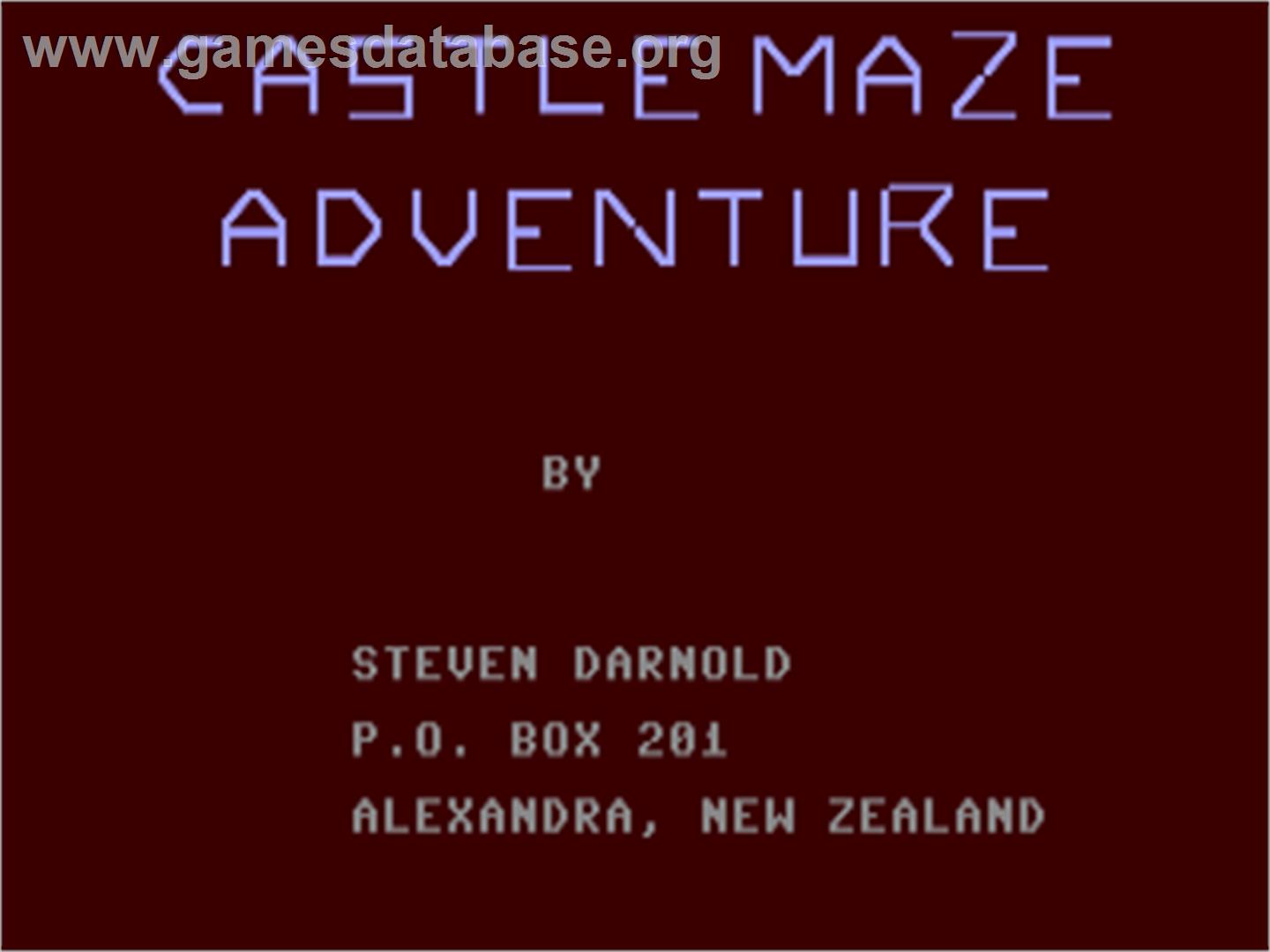 Castle Adventure - Commodore 64 - Artwork - Title Screen