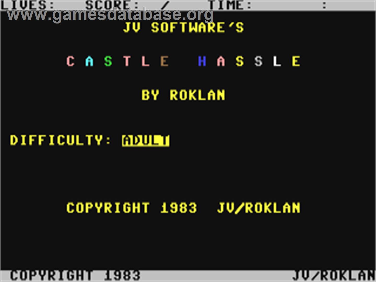 Castle Hassle - Commodore 64 - Artwork - Title Screen