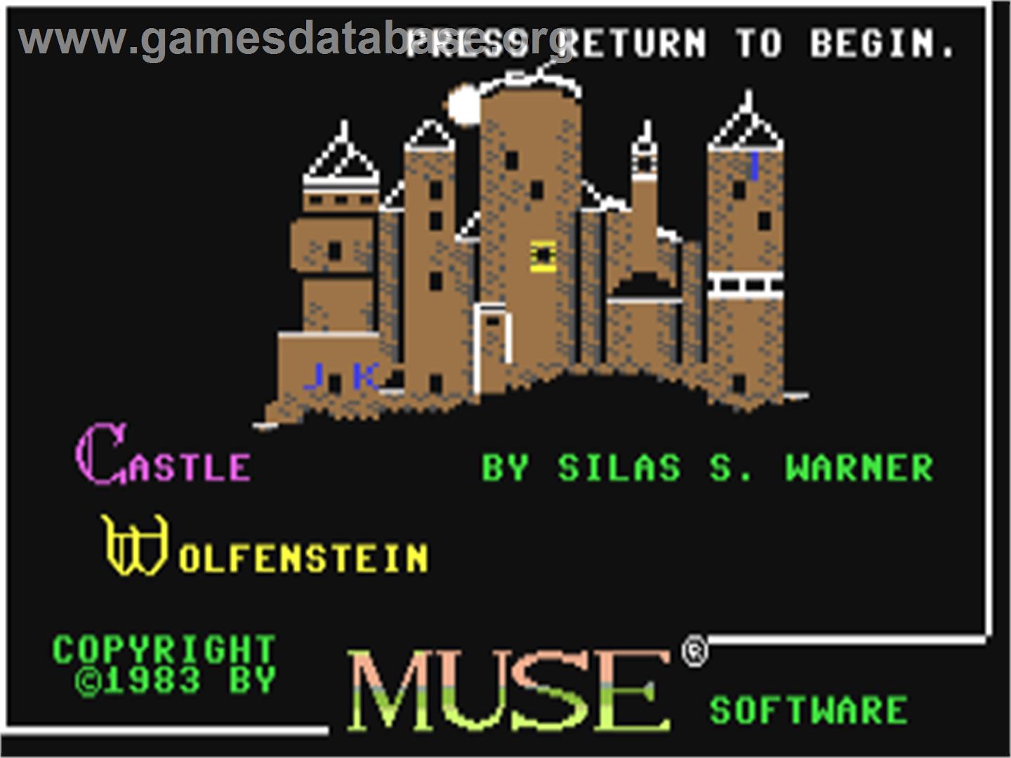 Castle Wolfenstein - Commodore 64 - Artwork - Title Screen