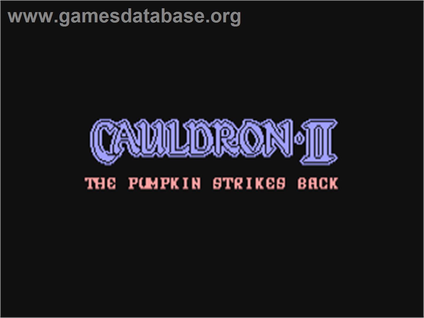 Cauldron II: The Pumpkin Strikes Back - Commodore 64 - Artwork - Title Screen