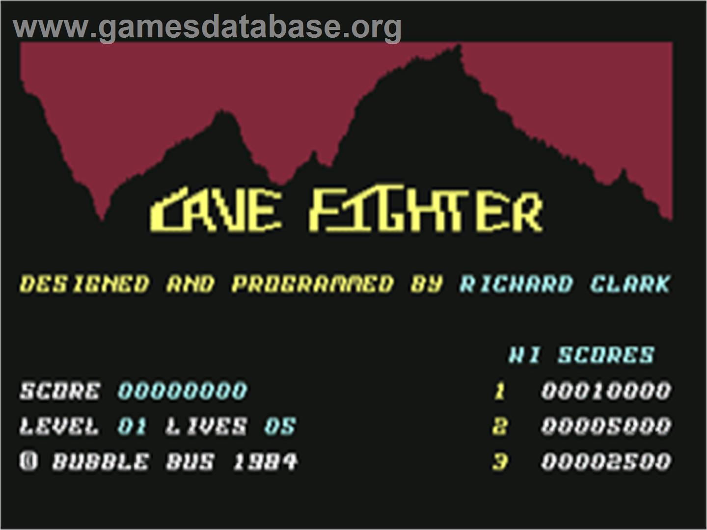 Cave Fighter - Commodore 64 - Artwork - Title Screen