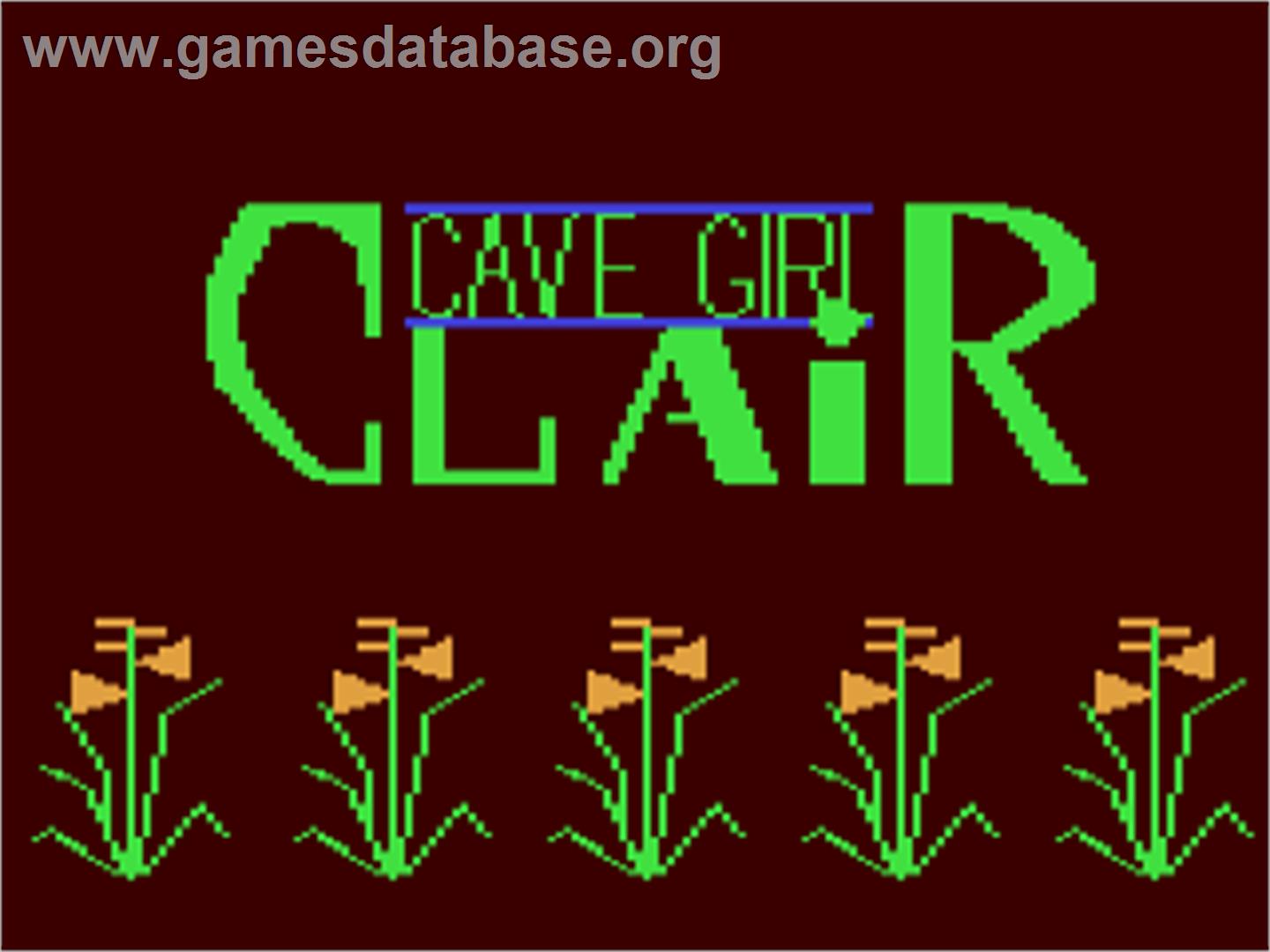 Cave Girl Clair - Commodore 64 - Artwork - Title Screen