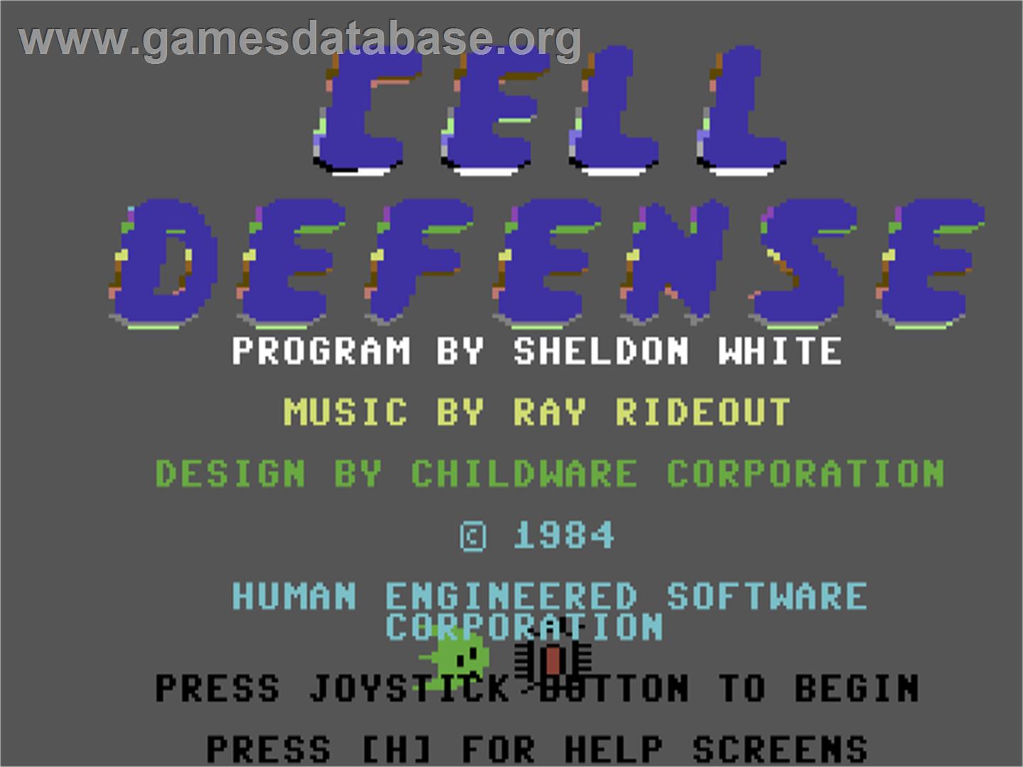 Cell Defense - Commodore 64 - Artwork - Title Screen