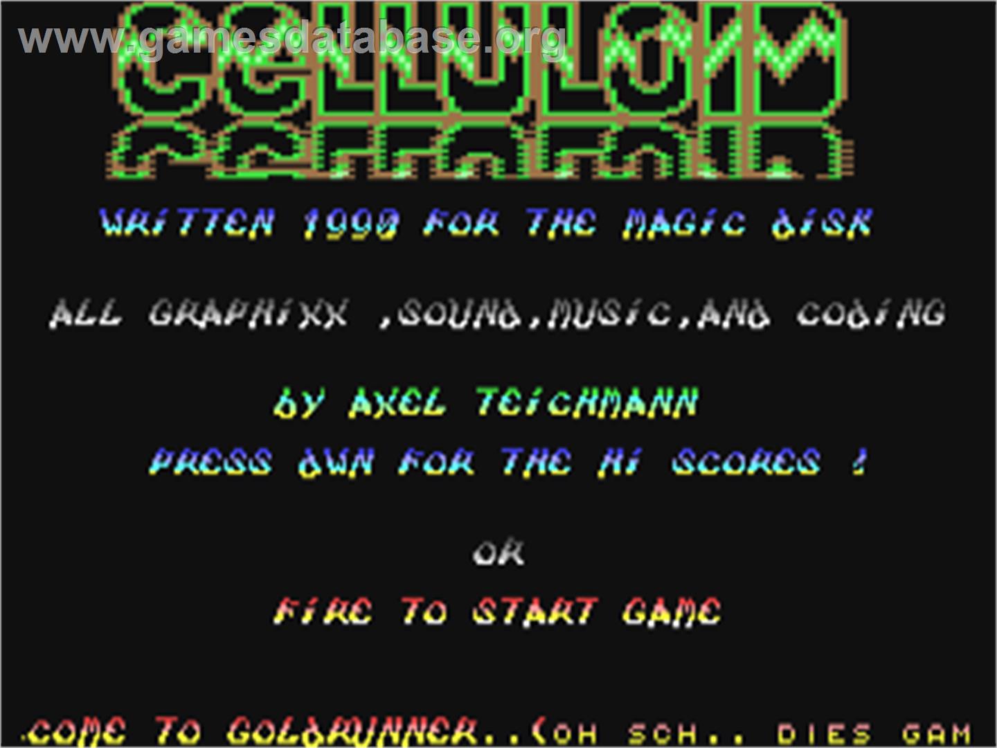 Celluloid - Commodore 64 - Artwork - Title Screen