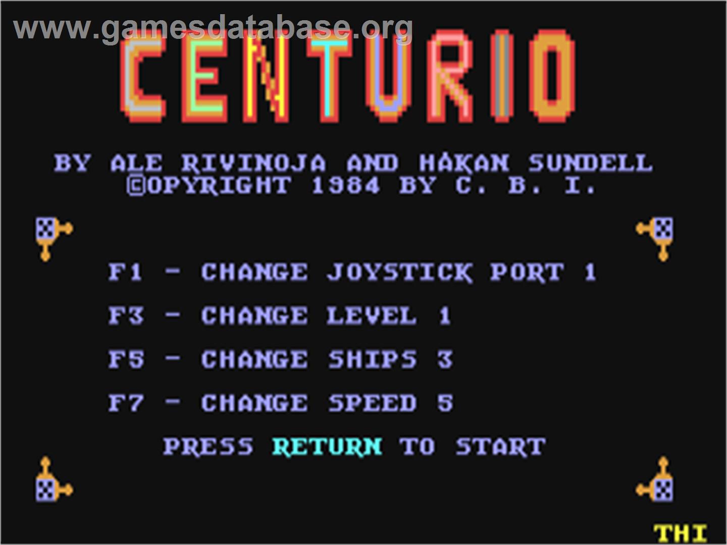 Centurio - Commodore 64 - Artwork - Title Screen