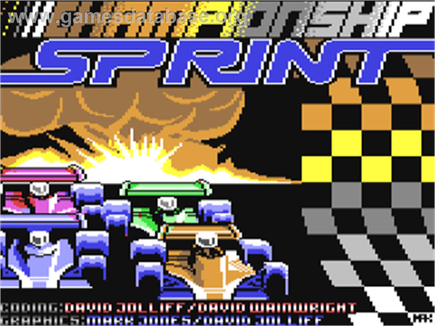 Championship Sprint - Commodore 64 - Artwork - Title Screen
