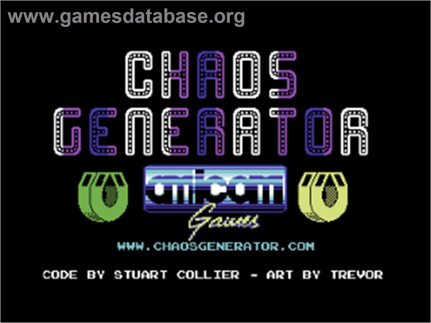 Chaos Generator - Commodore 64 - Artwork - Title Screen