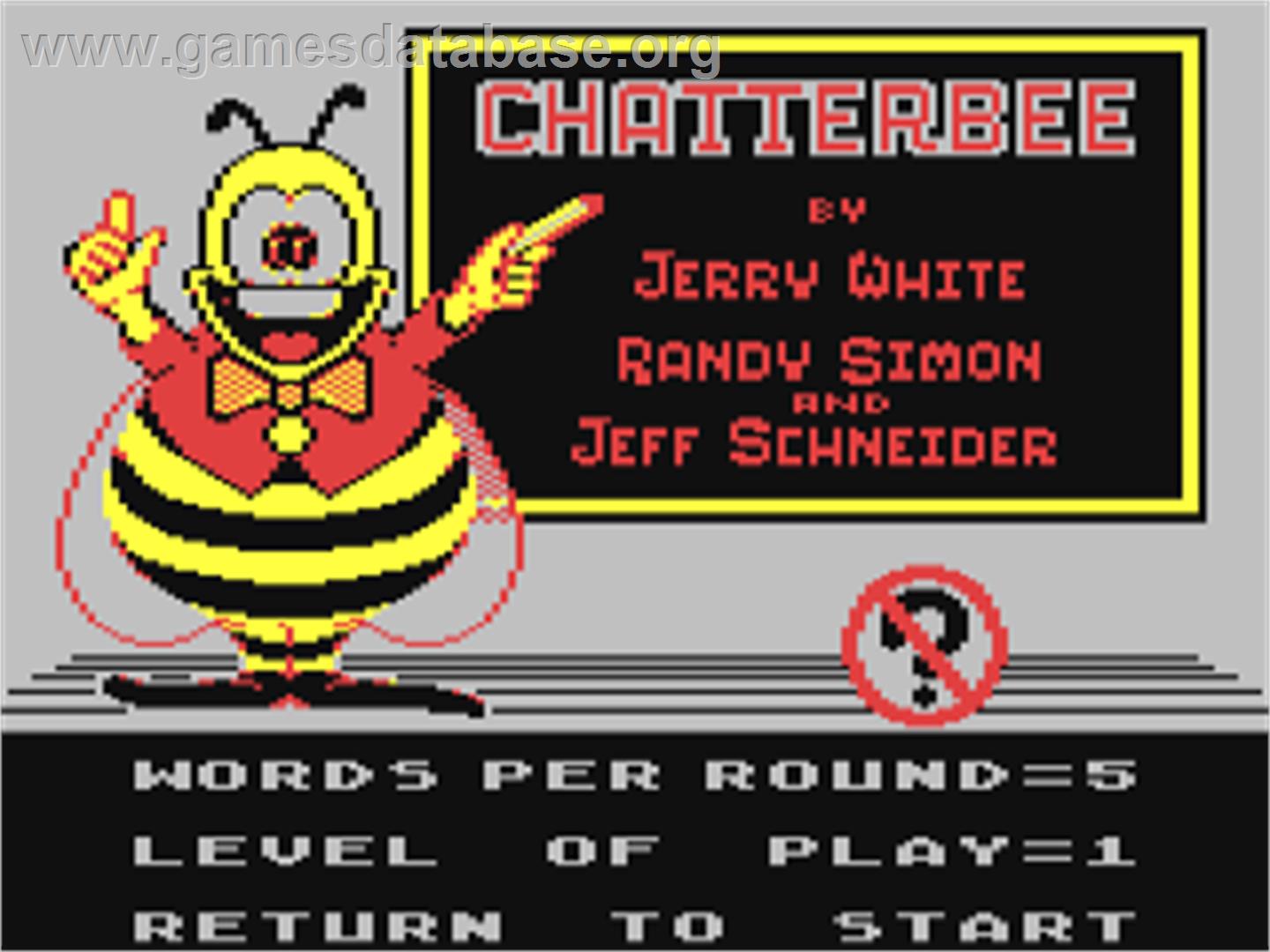 Chatterbee - Commodore 64 - Artwork - Title Screen