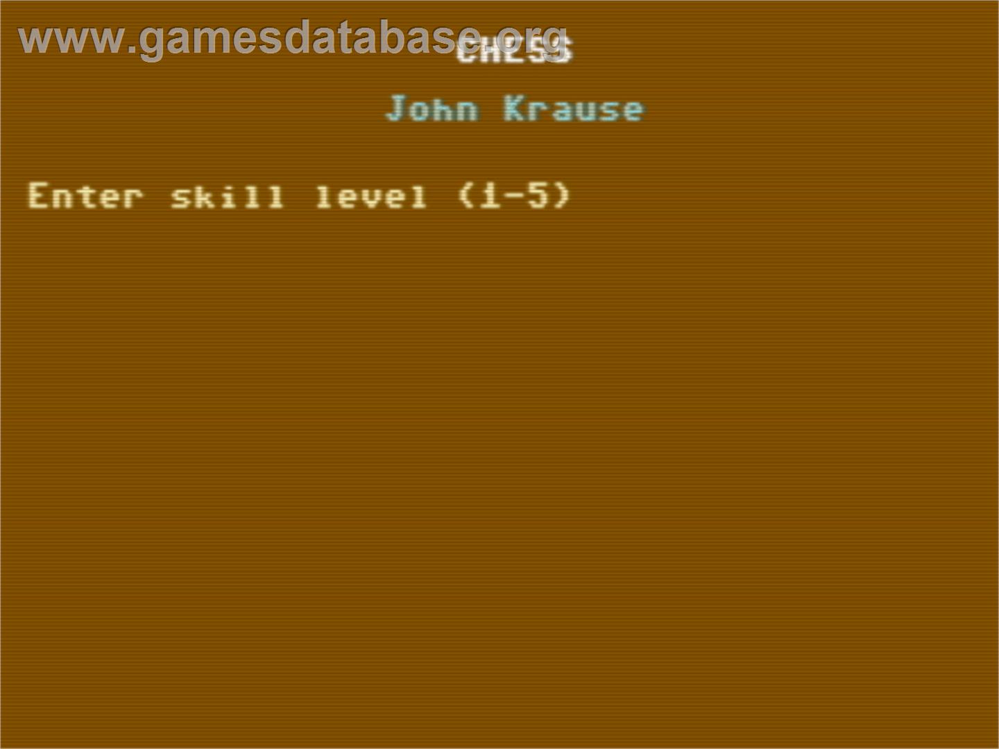 Chess - Commodore 64 - Artwork - Title Screen