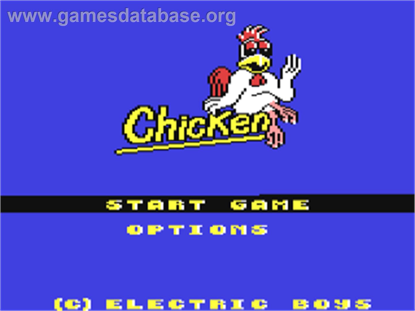 Chicken - Commodore 64 - Artwork - Title Screen