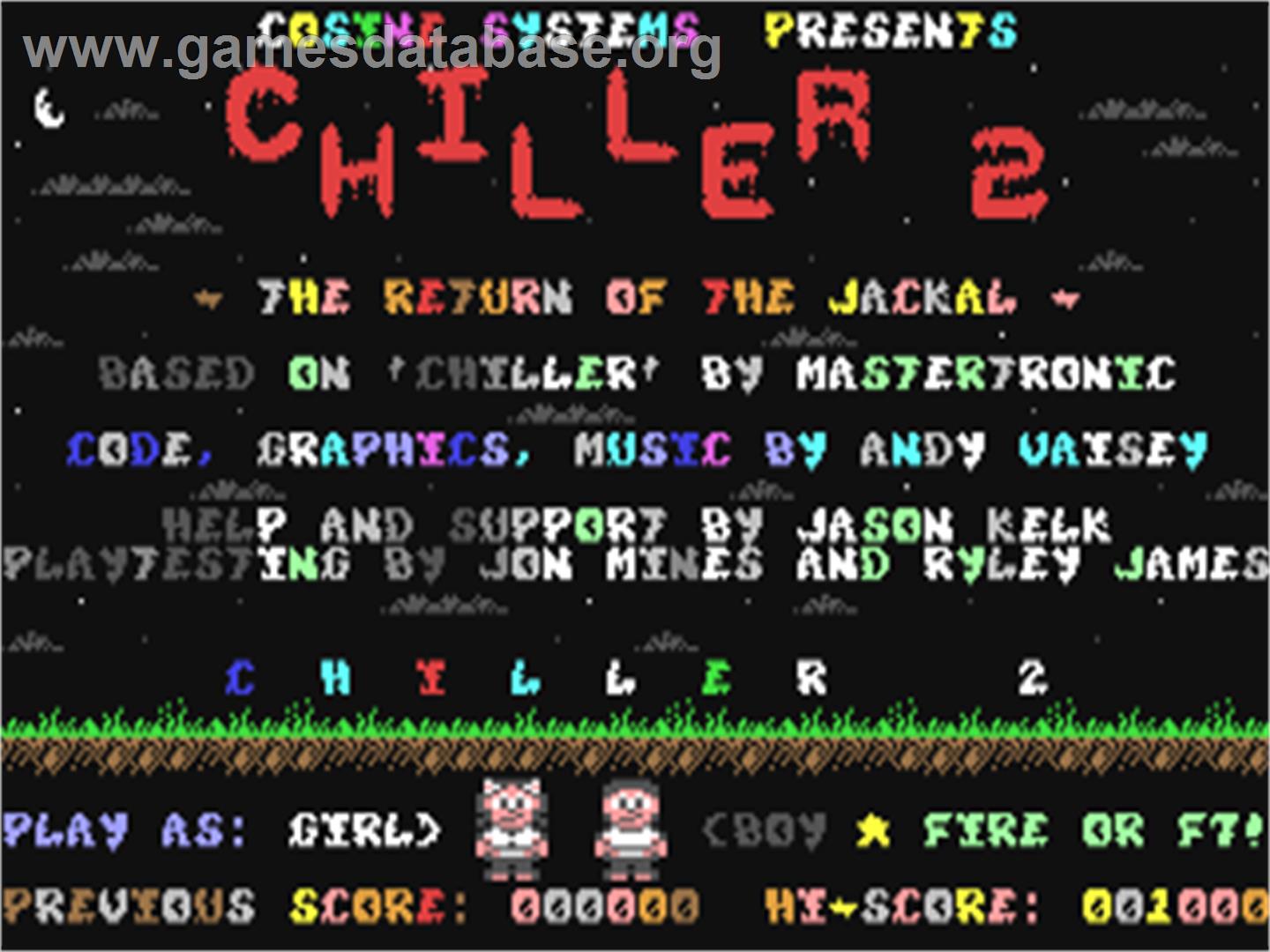 Chiller 2 - Commodore 64 - Artwork - Title Screen
