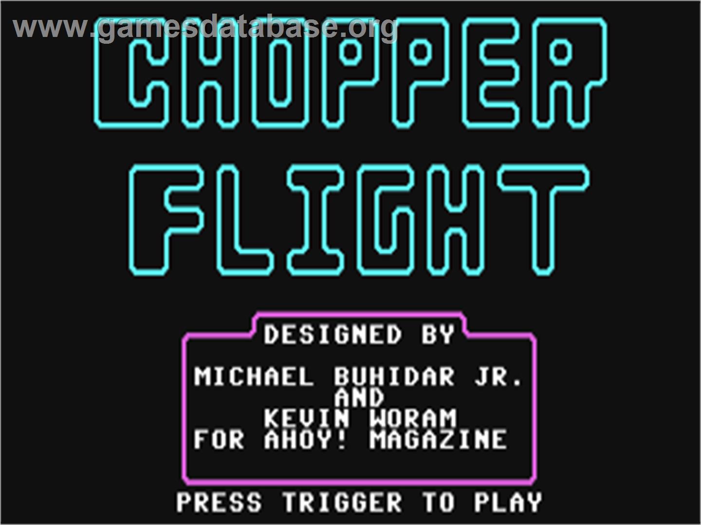 Chopper Flight - Commodore 64 - Artwork - Title Screen
