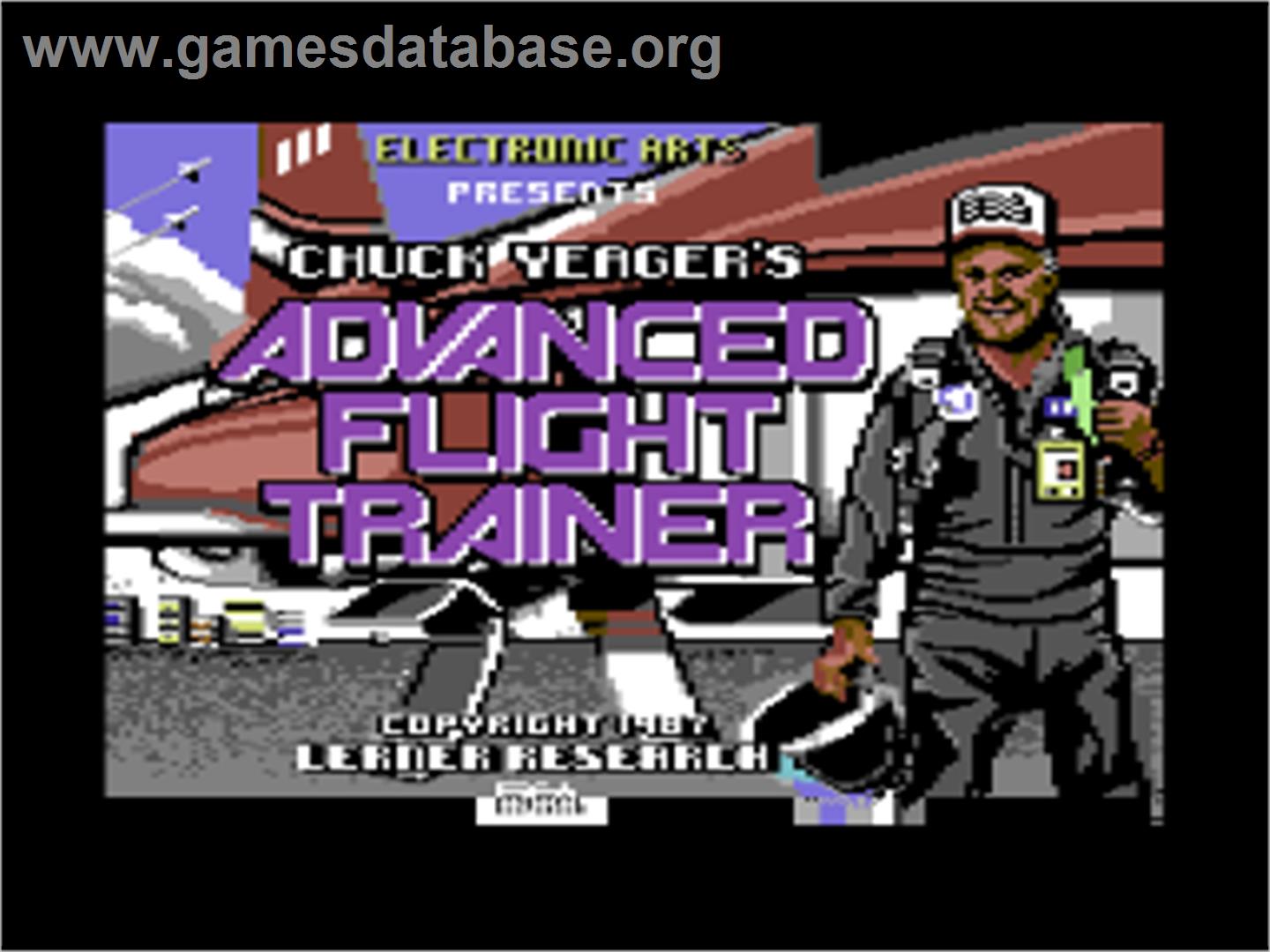 Chuck Yeager's Advanced Flight Trainer - Commodore 64 - Artwork - Title Screen