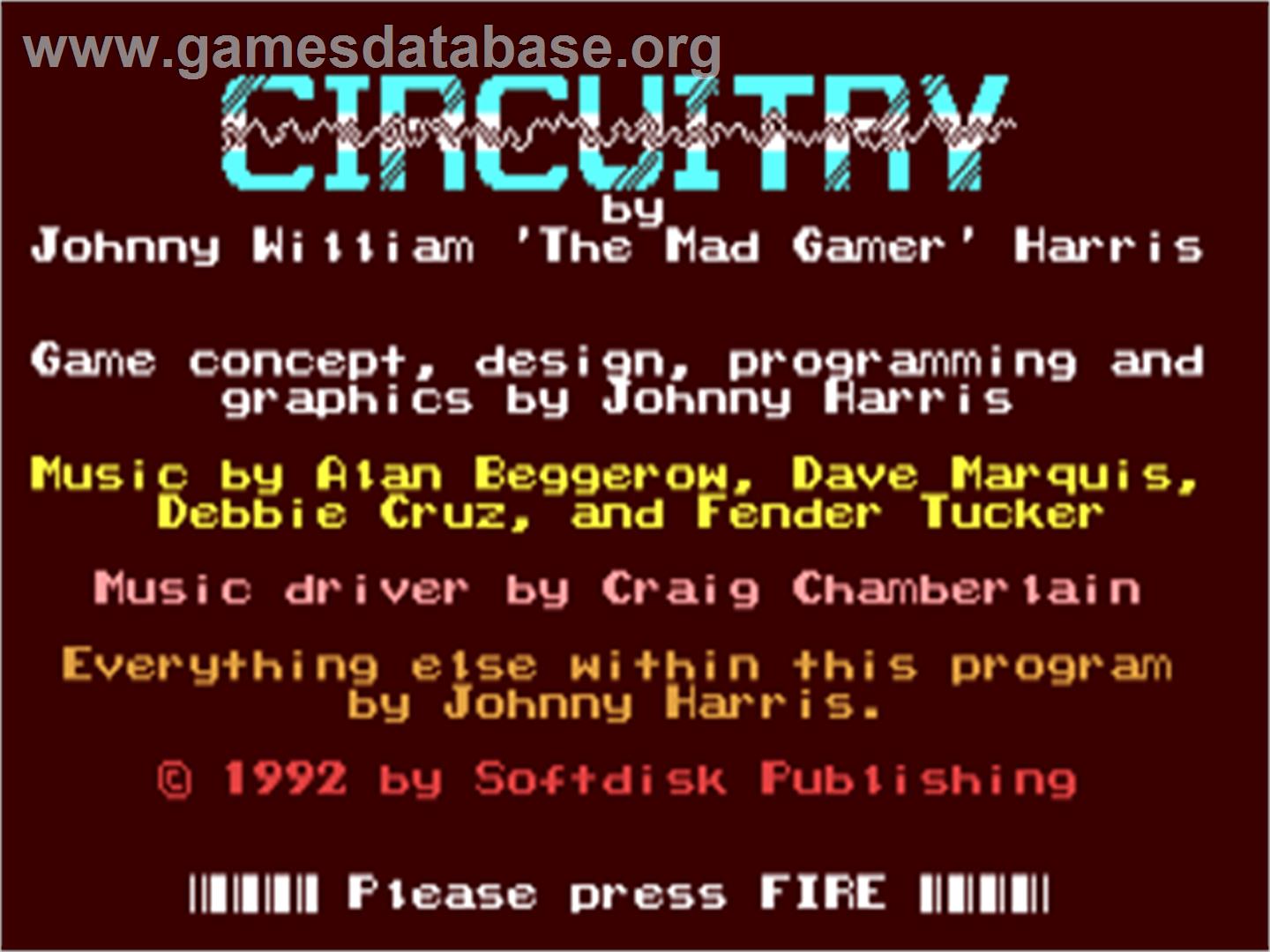 Circuitry - Commodore 64 - Artwork - Title Screen