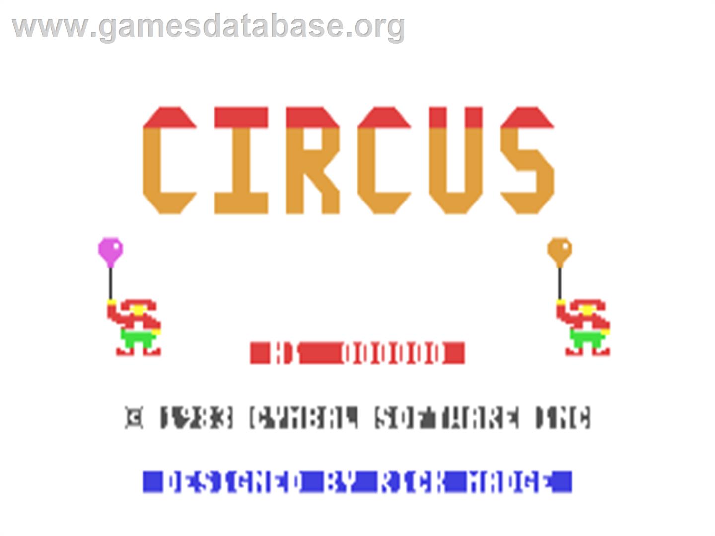Circus (Channel 8 Software) - Commodore 64 - Artwork - Title Screen