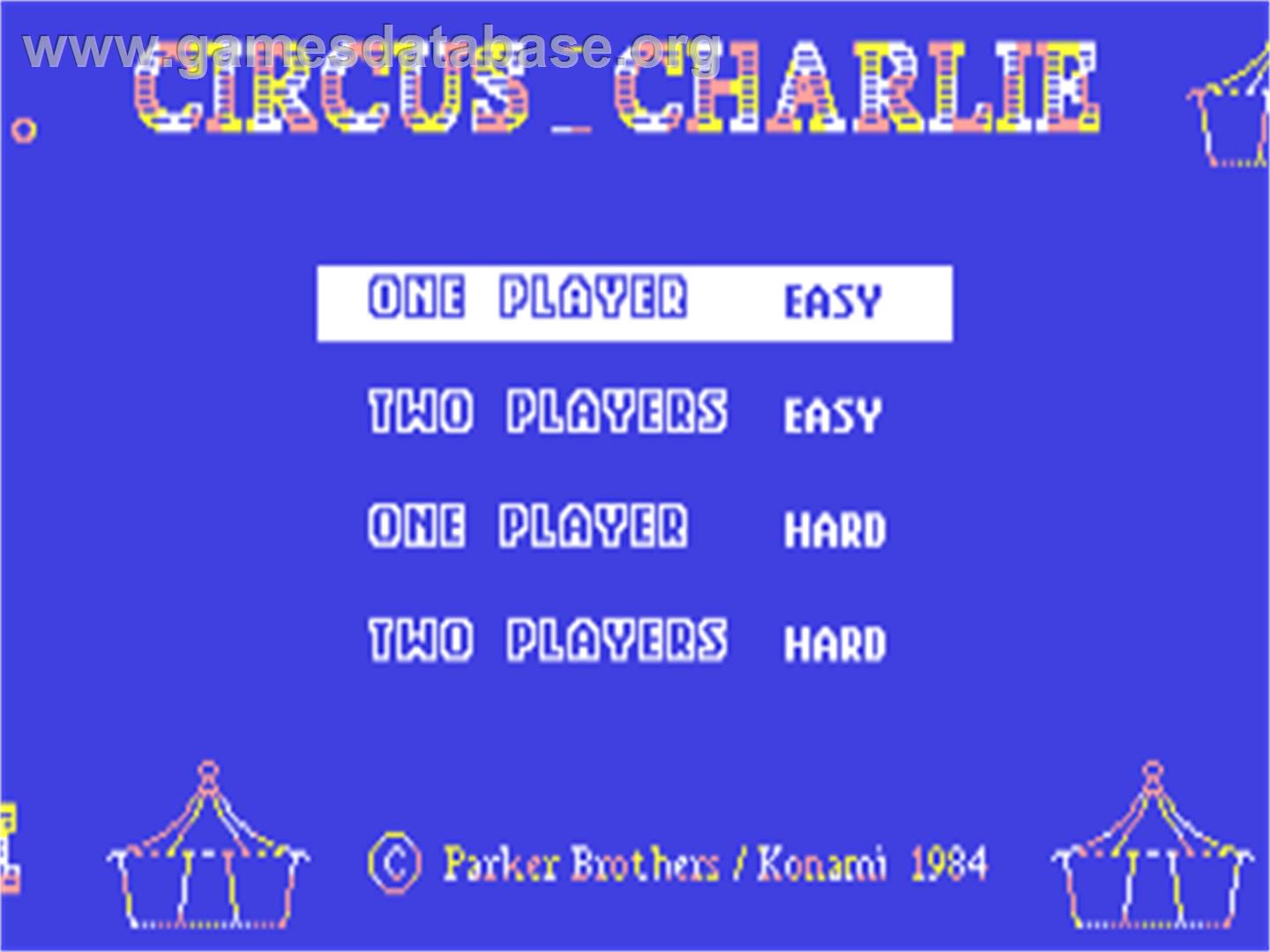 Circus Charlie - Commodore 64 - Artwork - Title Screen