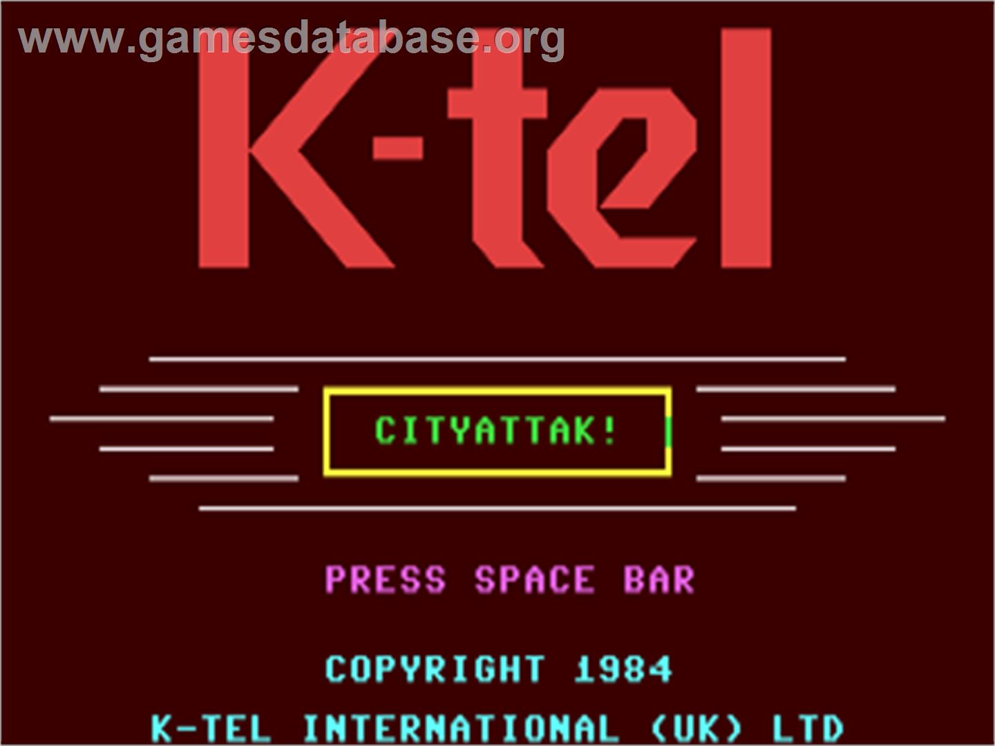 Cityattak! - Commodore 64 - Artwork - Title Screen