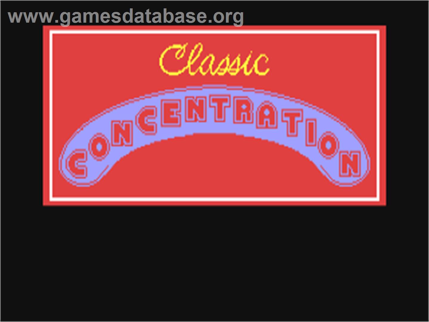 Classic Concentration - Commodore 64 - Artwork - Title Screen