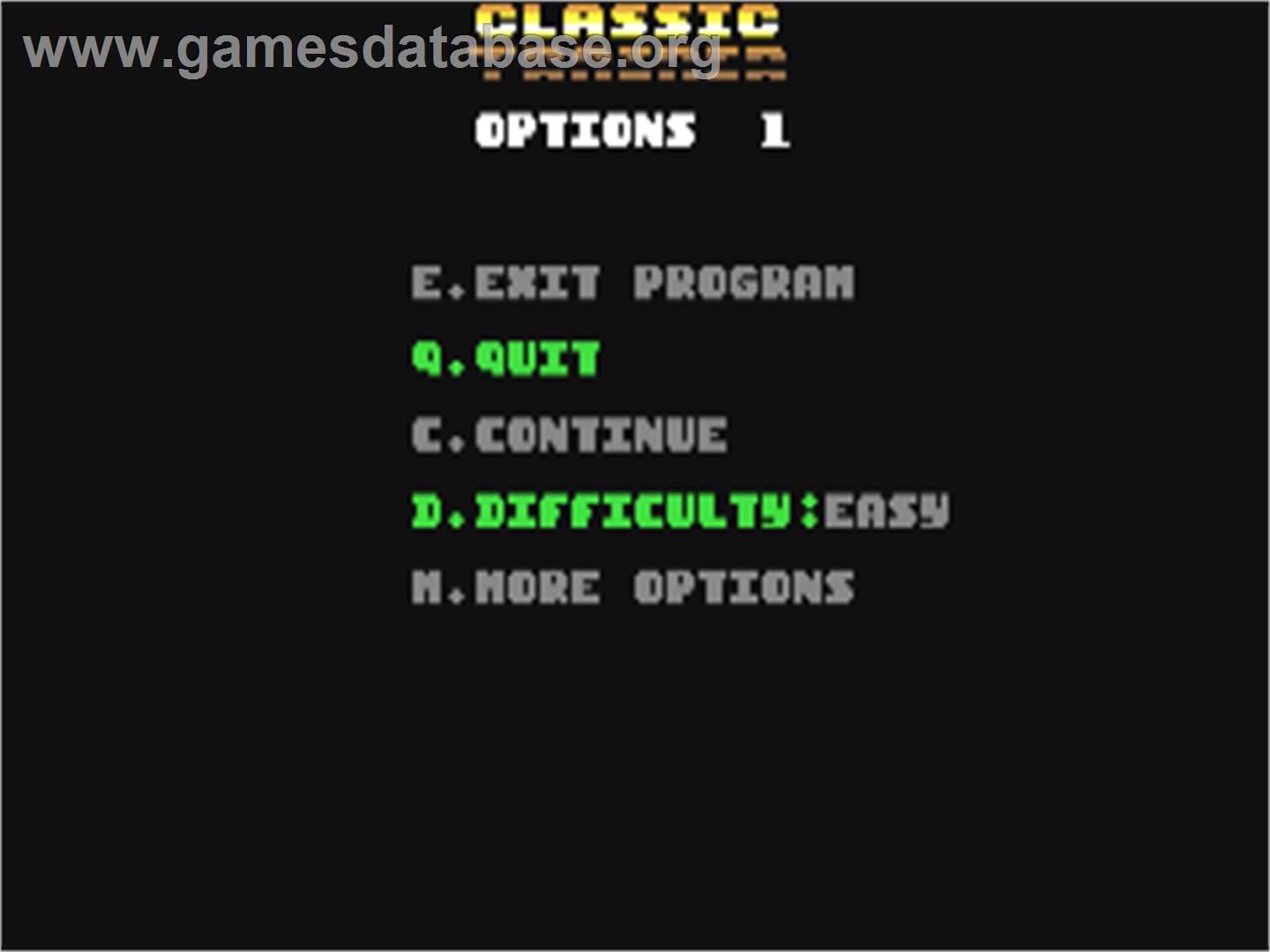 Classic Trainer - Commodore 64 - Artwork - Title Screen