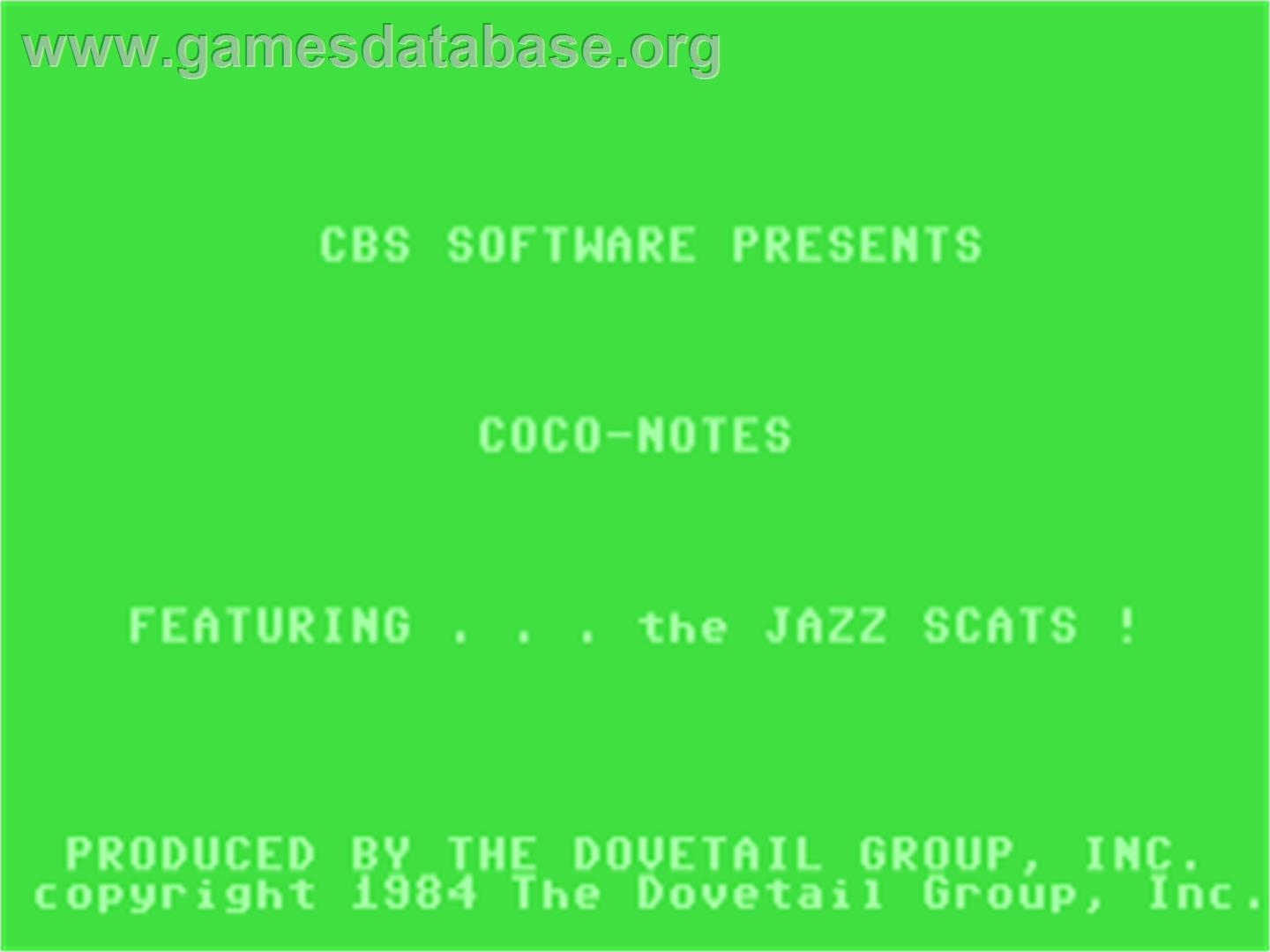 Coco-notes - Commodore 64 - Artwork - Title Screen