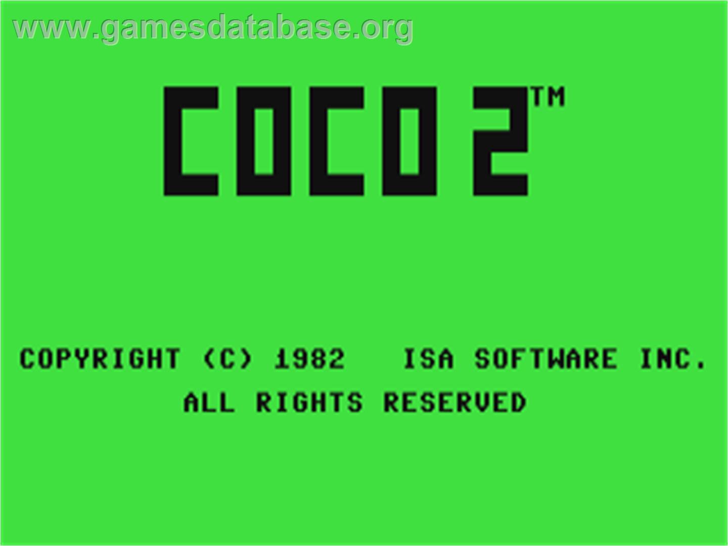 Coco 2 - Commodore 64 - Artwork - Title Screen