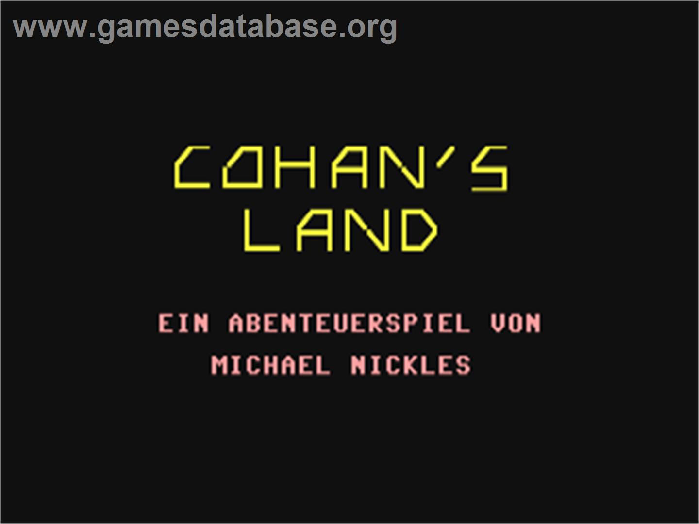 Cohan's Land - Commodore 64 - Artwork - Title Screen