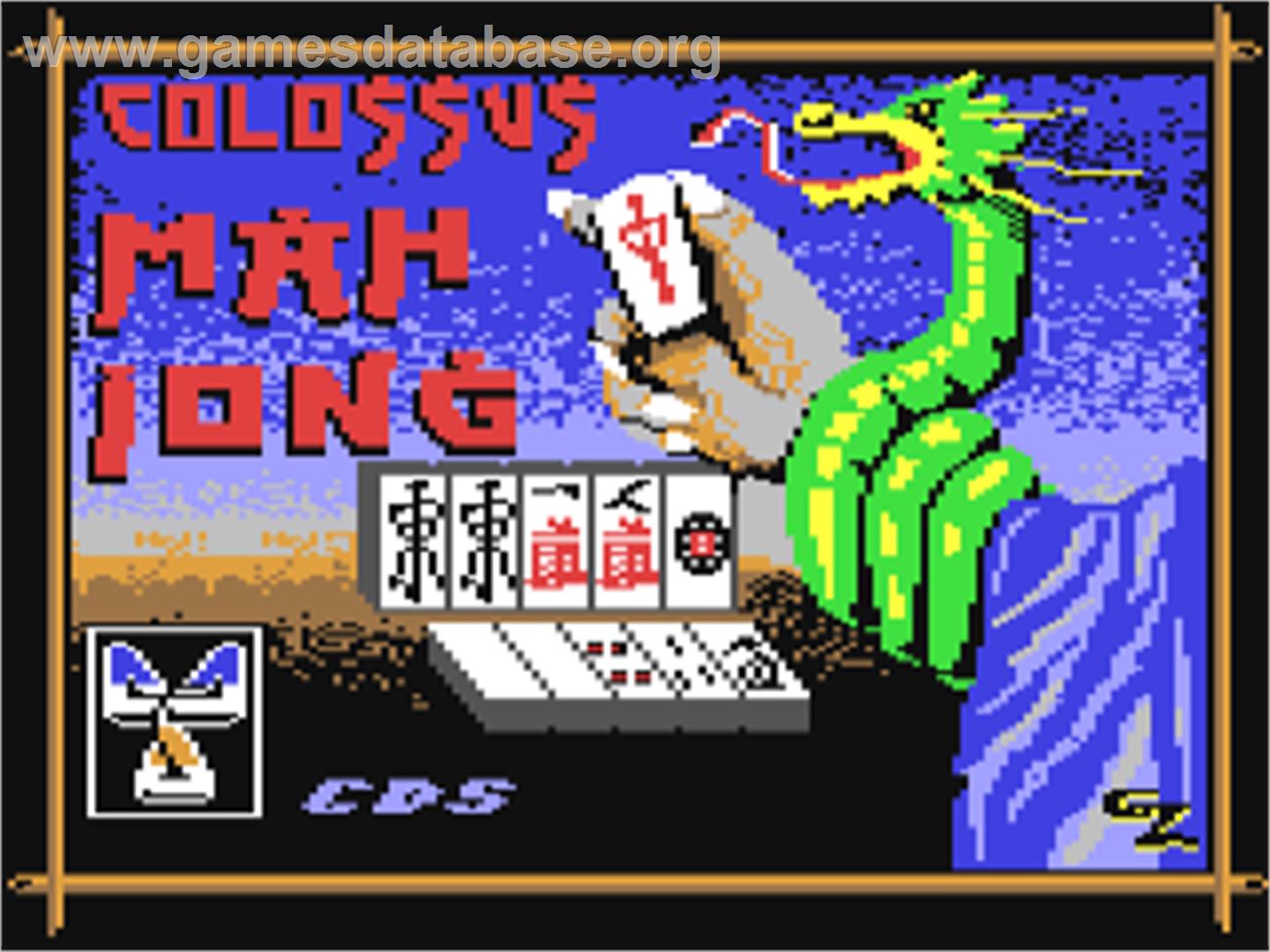 Colossus Mah Jong - Commodore 64 - Artwork - Title Screen