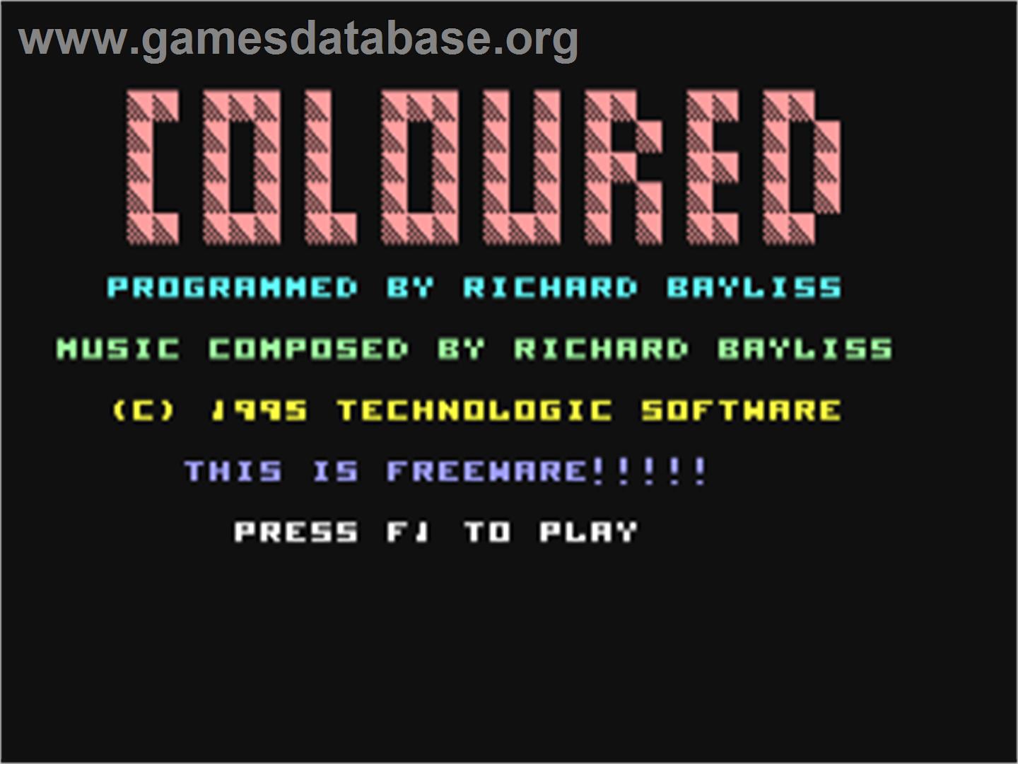 Coloured (Binary Zone) - Commodore 64 - Artwork - Title Screen