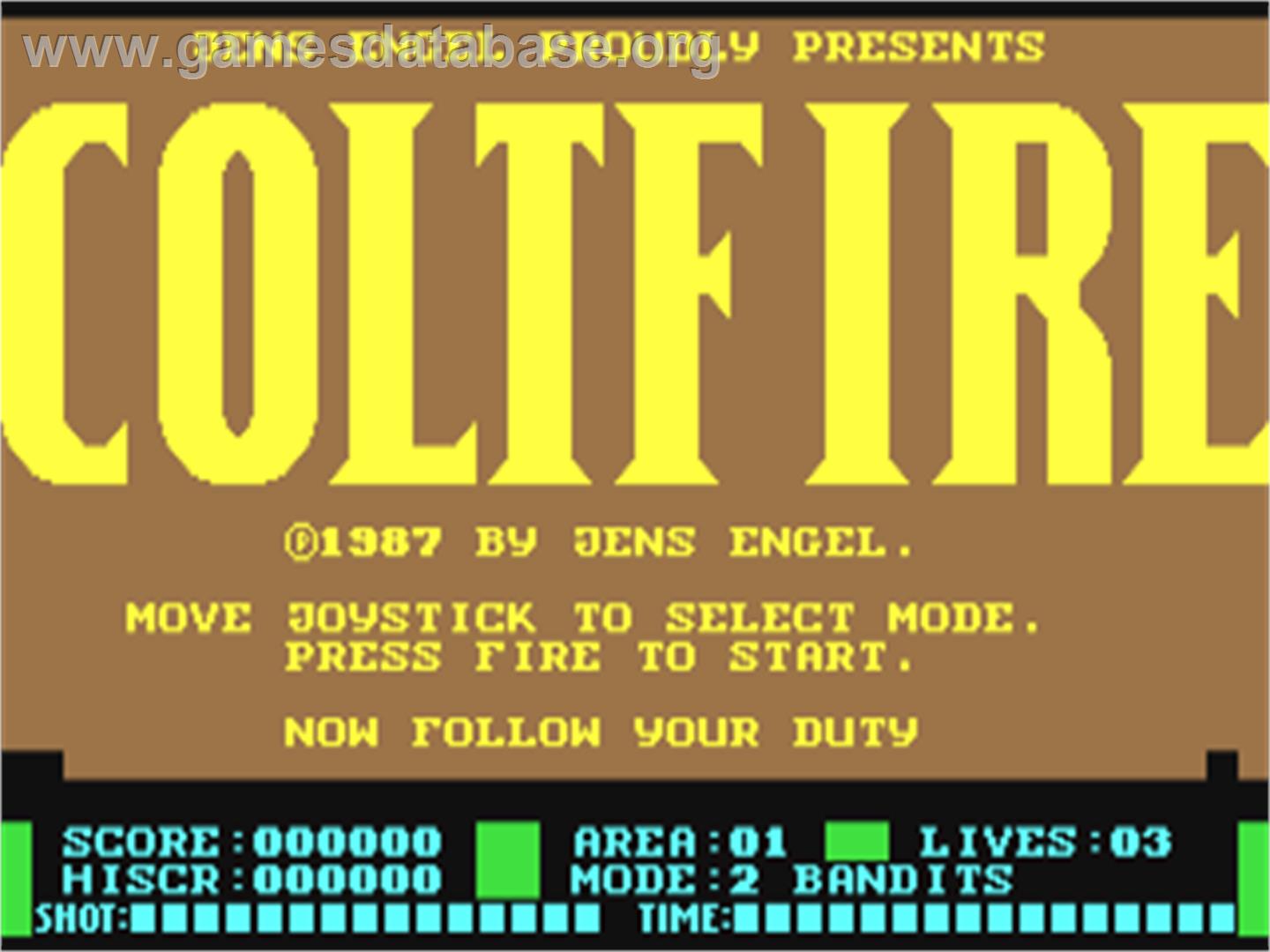 Coltfire - Commodore 64 - Artwork - Title Screen