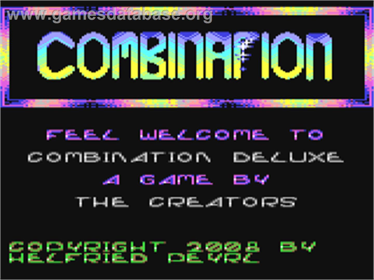 Combination Deluxe - Commodore 64 - Artwork - Title Screen