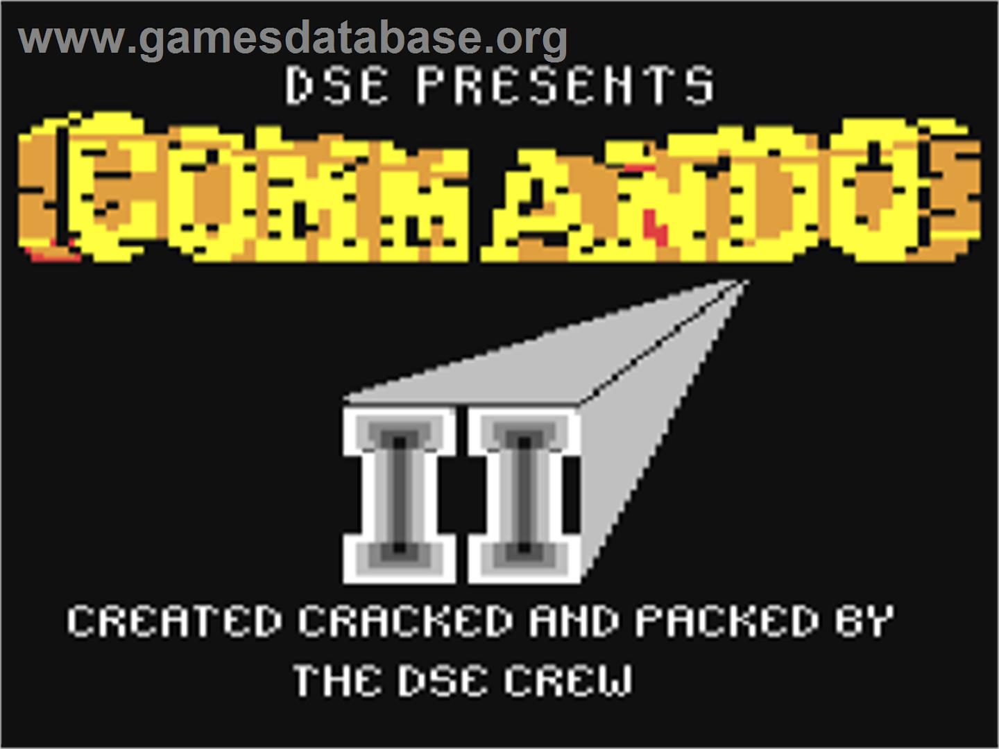 Commando 2 - Commodore 64 - Artwork - Title Screen