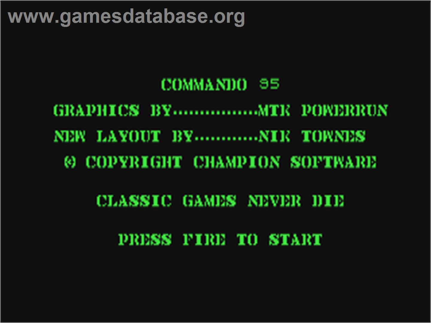 Commando 95 - Commodore 64 - Artwork - Title Screen