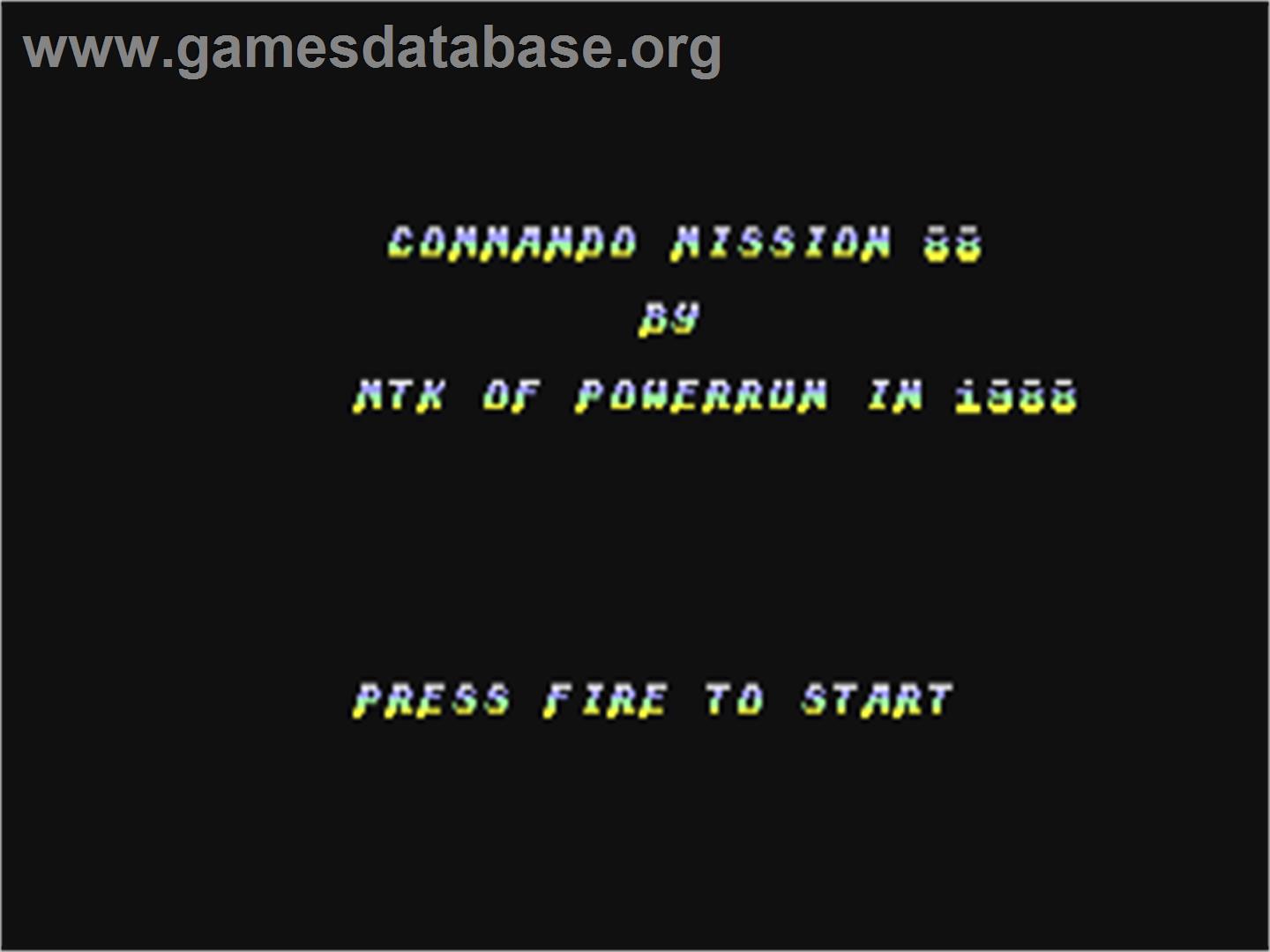 Commando Mission 88 - Commodore 64 - Artwork - Title Screen