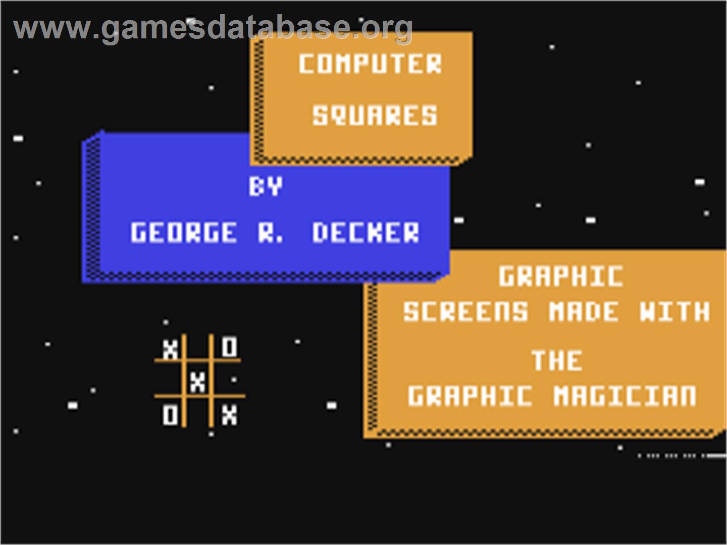 Computer Squares - Commodore 64 - Artwork - Title Screen