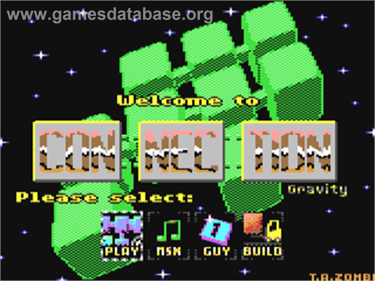 Connection - Gravity - Commodore 64 - Artwork - Title Screen